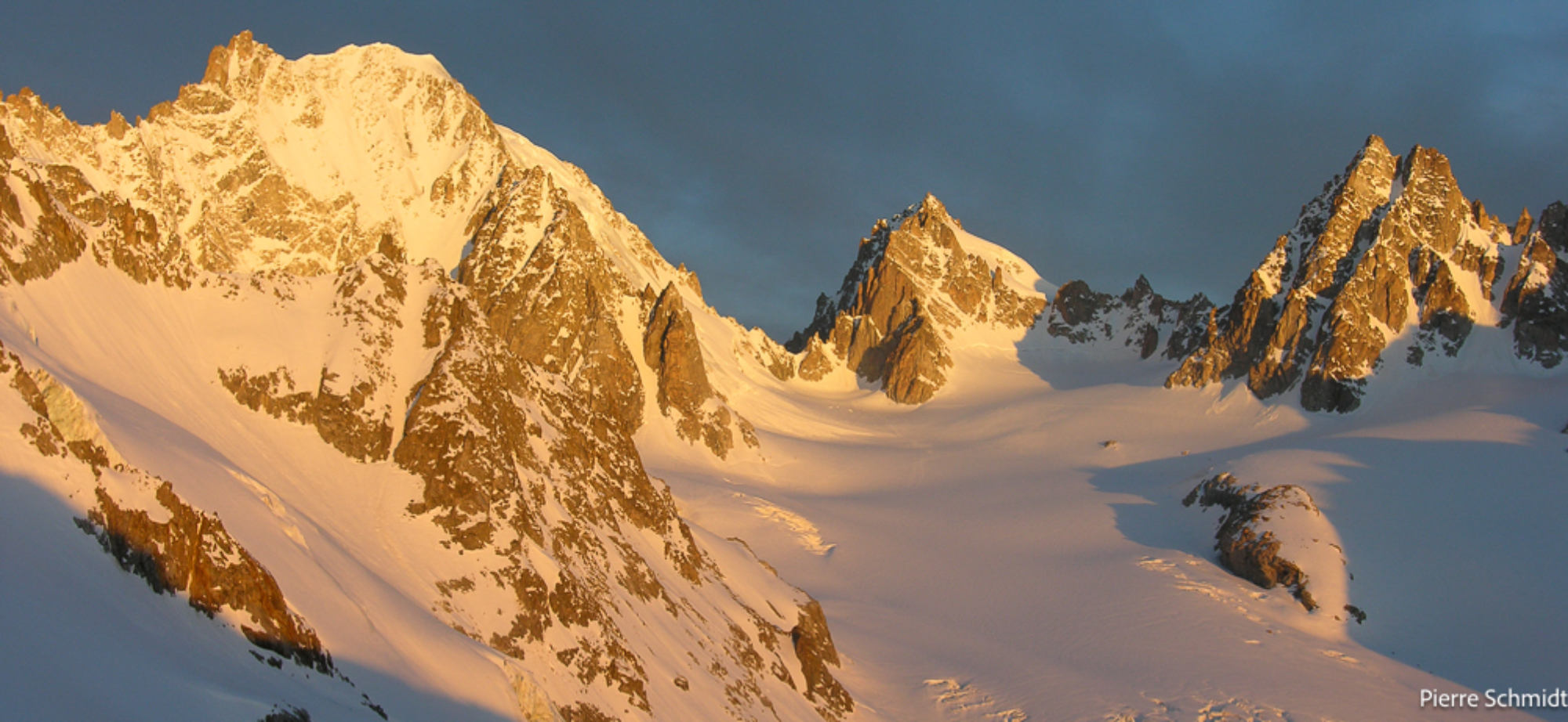 Historic Haute Route between Chamonix and Zermatt in the ALps ski touring